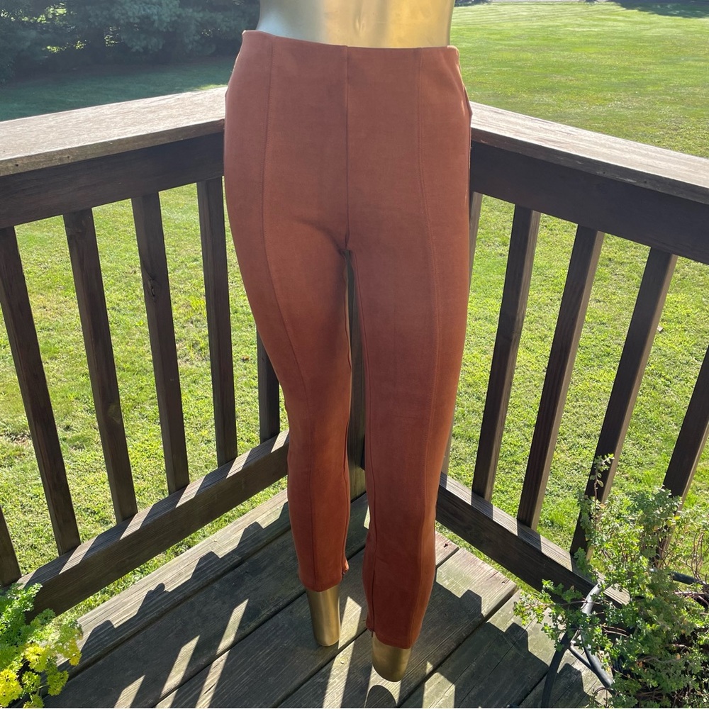 Anthropologie Rust-Orange Ponte Leggings